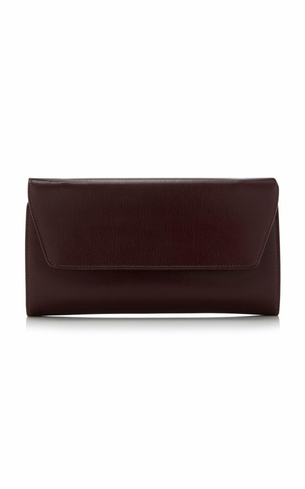 The Row - Leather Evening Clutch - Burgundy Cover