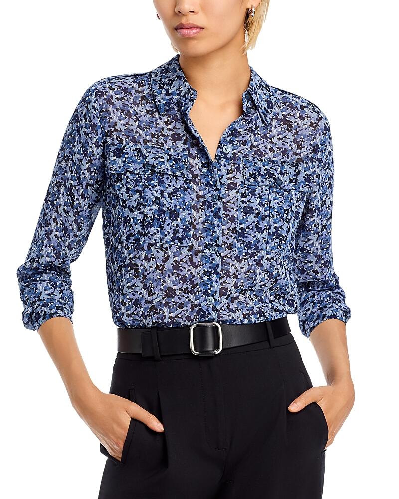 Michael Kors Printed Button Down Blouse Cover