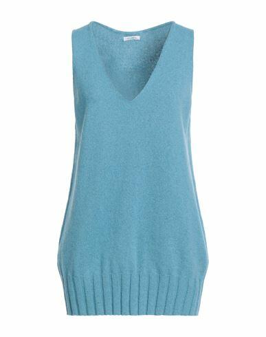 Malo Woman Sweater Sky blue Cashmere, Wool Cover