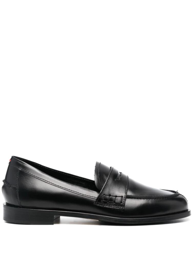 Aeyde round-toe leather loafers - Black Cover