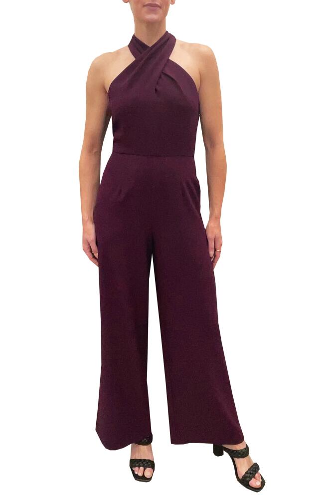 Julia Jordan Halter Neck Sleeveless Jumpsuit in Cab Cover