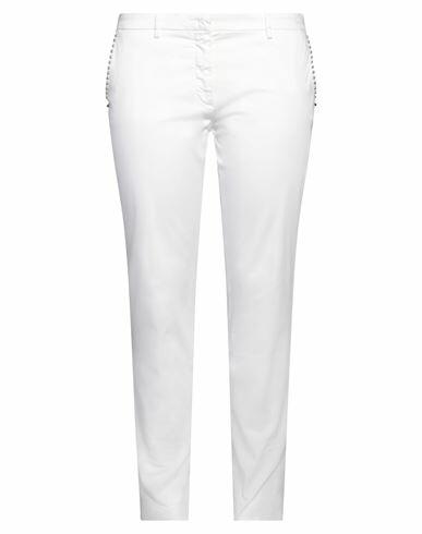 Mason's Woman Pants White Cotton, Polyester, Elastane Cover