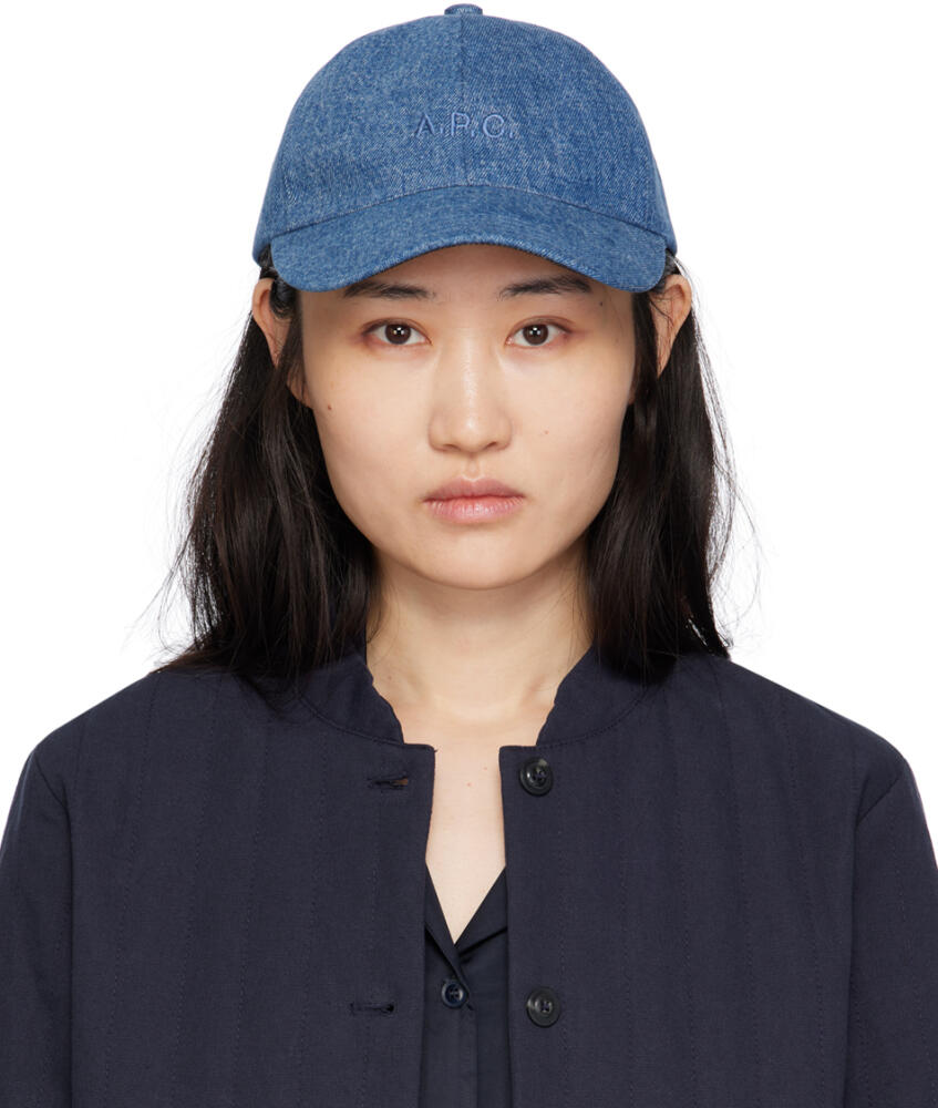 A.P.C. Indigo Charlie Baseball Cap Cover