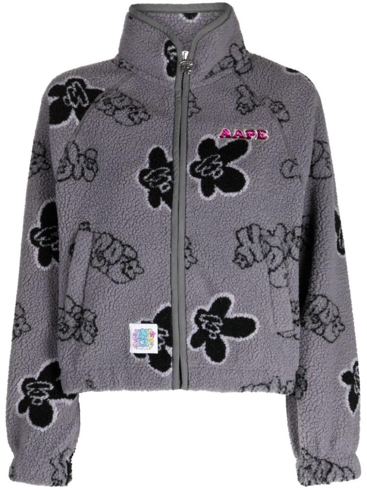 AAPE BY *A BATHING APE® jacquard fleece jacket - Grey Cover