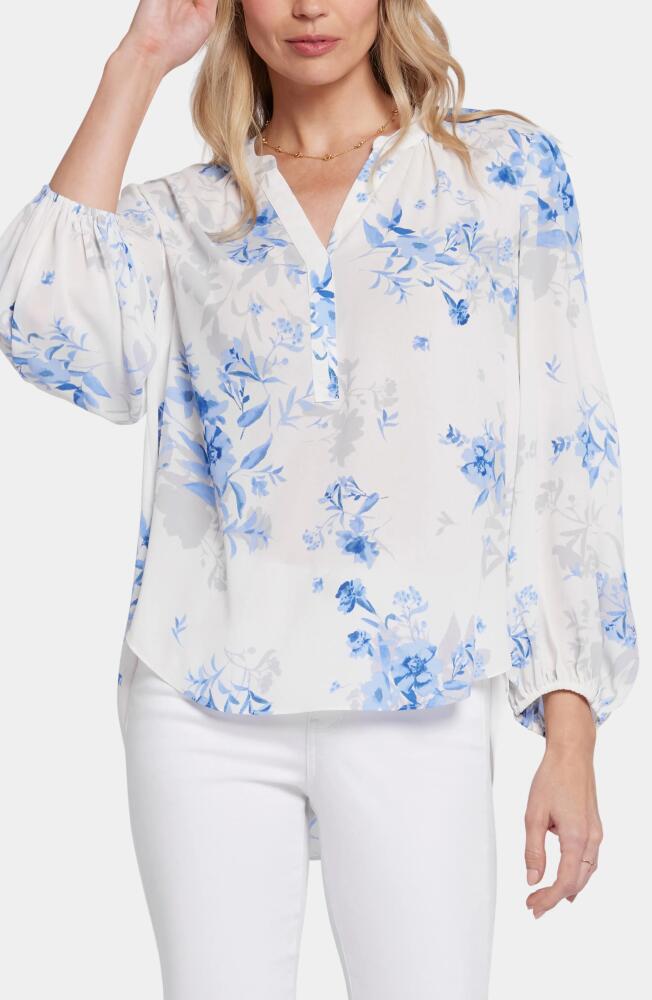 NYDJ Print Puff Shoulder Top in Hannah Grove Cover