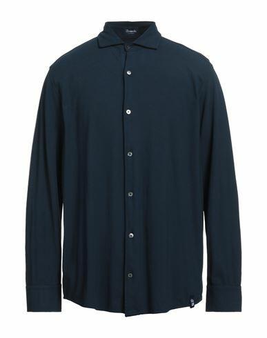 Drumohr Man Shirt Midnight blue Cotton Cover