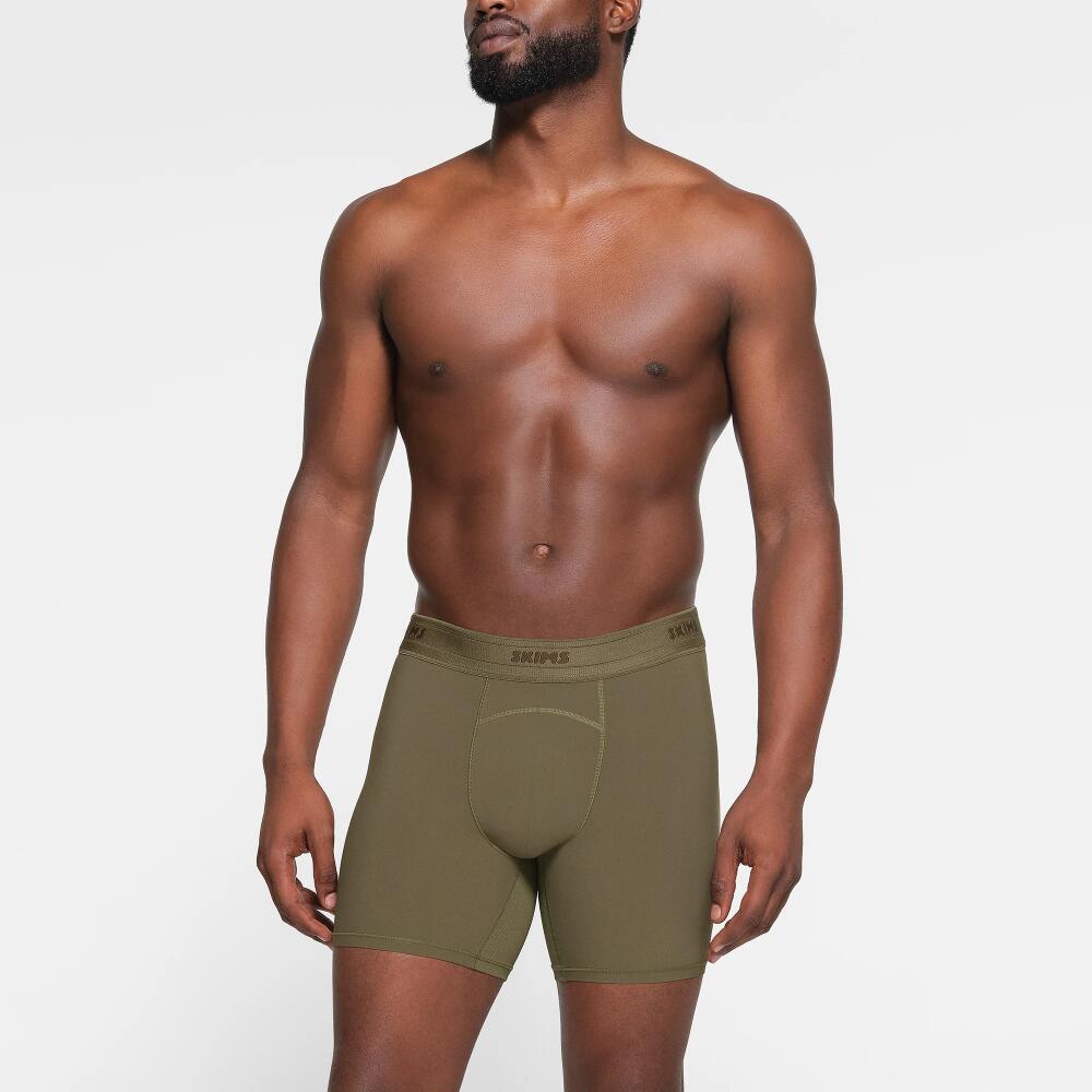 SKIMS Mens 5" Boxer Brief | Green | Small | SKIMS Sport Cover