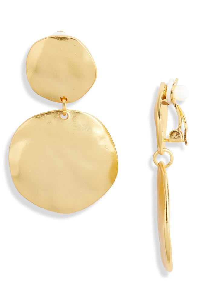 Karine Sultan Irregular Discs Clip-On Earrings in Gold Cover