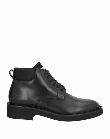 Dsquared2 Man Ankle boots Black Calfskin, Nylon Cover