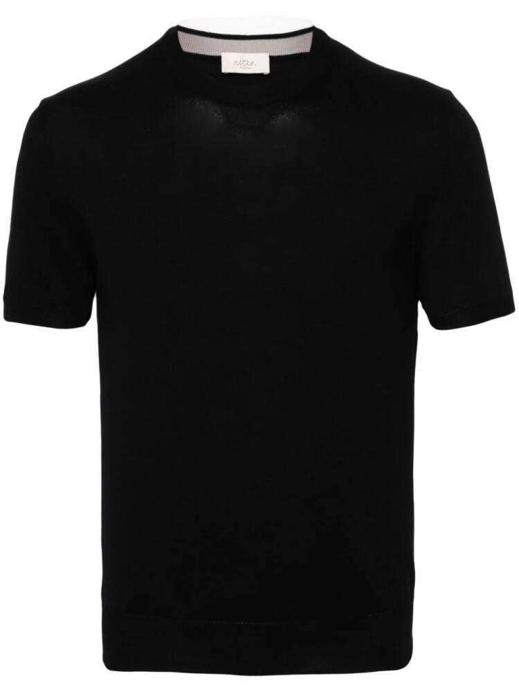 Altea crew-neck knitted T-shirt - Black Cover