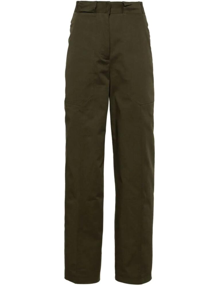 Matteau tapered-leg twill trousers - Green Cover