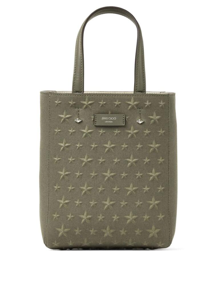 Jimmy Choo Lenny S-M canvas tote bag - Green Cover