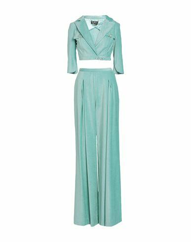 Elisabetta Franchi Woman Suit Light green Viscose, Cotton, Modal Cover