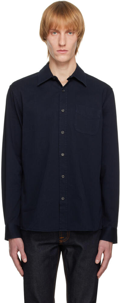 Nudie Jeans Navy Pocket Shirt Cover