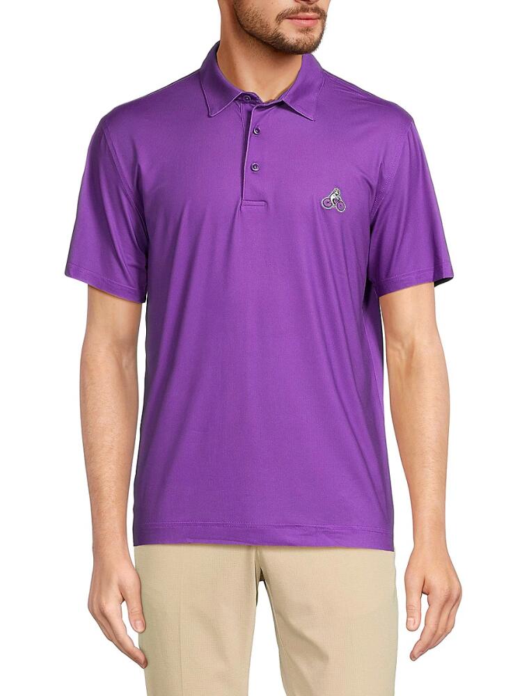 Robert Graham Men's Pedaling Logo Polo - Purple Cover