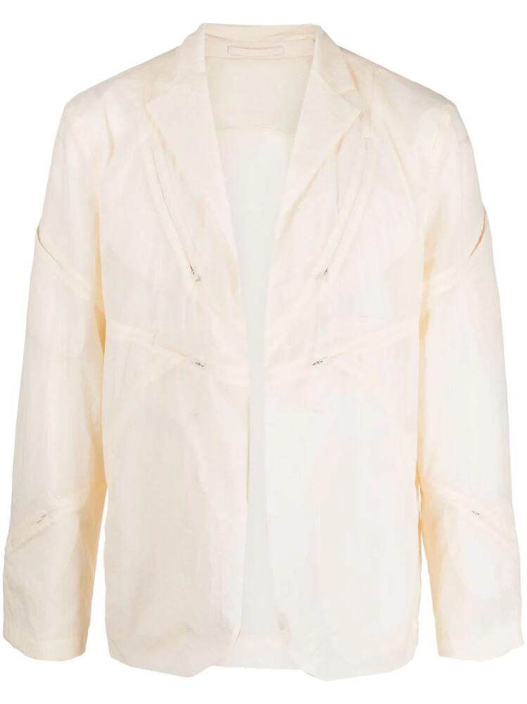 Post Archive Faction multiple-zipper detail blazer - Neutrals Cover