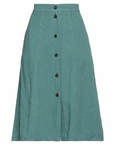 Berwich Woman Midi skirt Turquoise Linen Cover