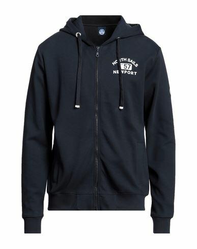 North Sails Man Sweatshirt Midnight blue Cotton, Polyester Cover