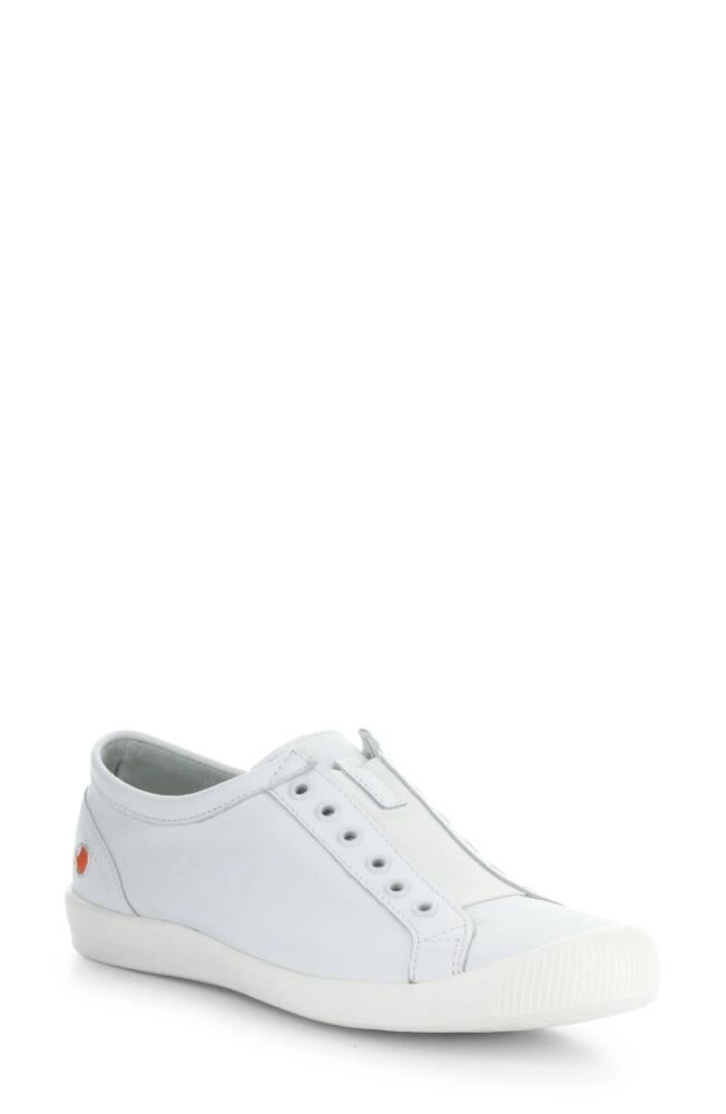 Softinos by Fly London Irit Low Top Sneaker in White Smooth Cover