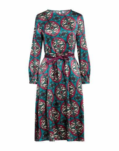 Niū Woman Midi dress Deep jade Silk, Elastane Cover