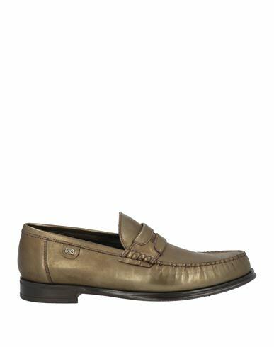 Dolce & gabbana Man Loafers Military green Calfskin Cover