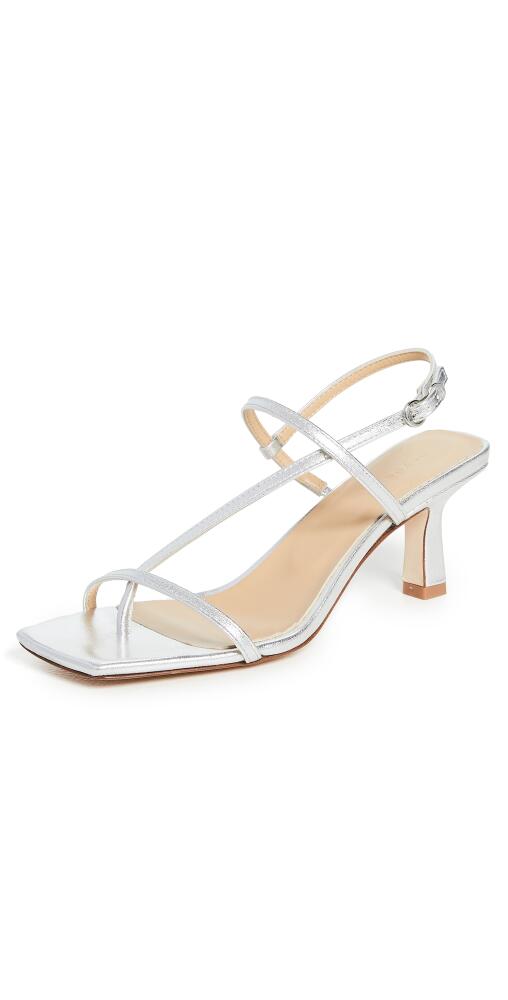 AEYDE Elise Strappy Sandals Laminated Silver Cover