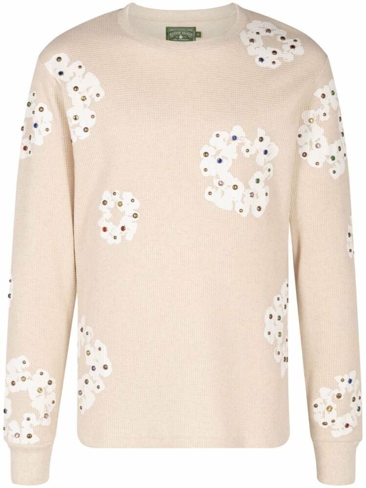 Denim Tears Rhinestone Cotton Wreath sweatshirt - Neutrals Cover