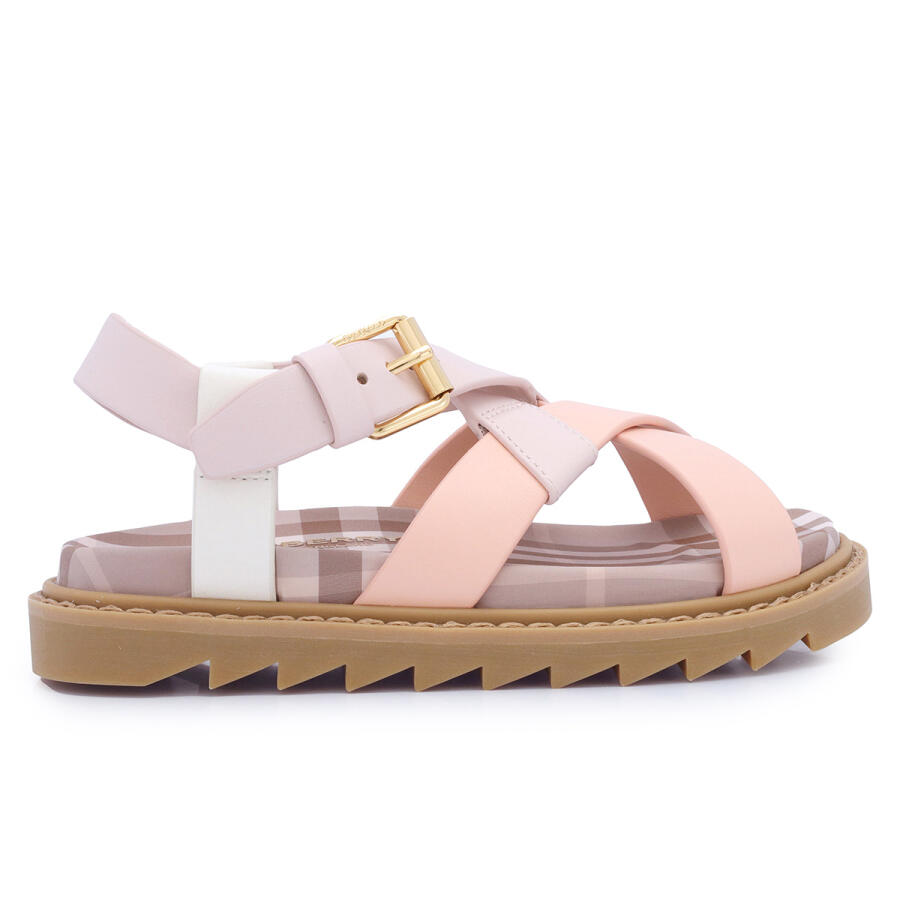 Burberry Girls Jane Powder Pink Vintage Check Open-Toe Sandals Cover