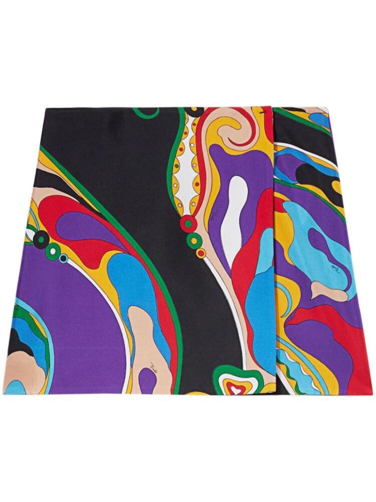 PUCCI Orchidee-print silk mini skirt - Purple Cover