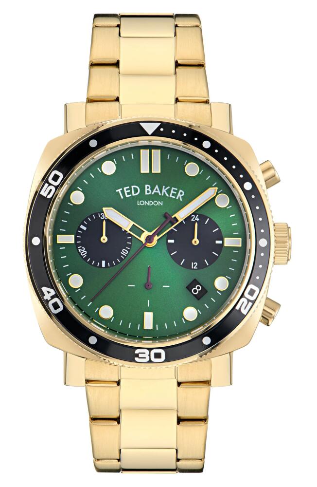 Ted Baker London TB Bracelet Strap Chronograph Watch in Gold-Tone Cover