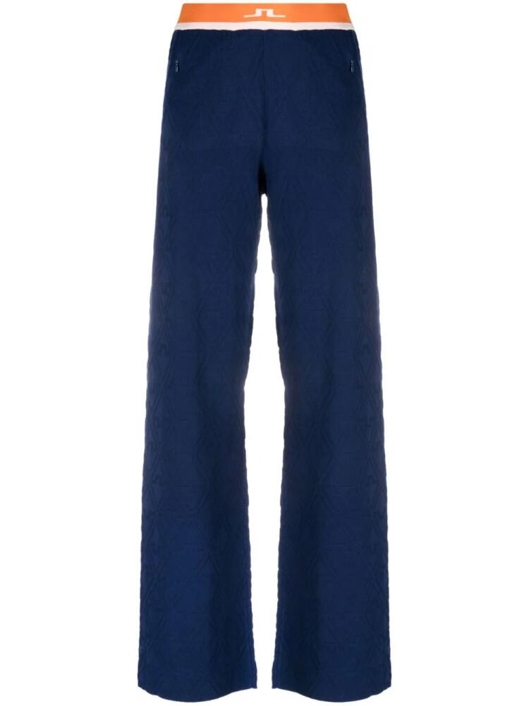 J.Lindeberg Wanda jacquard-motif trousers - Blue Cover