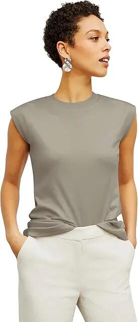 M.M.LaFleur Alina T-Shirt - Compact Cotton (Pebble) Women's Clothing Cover