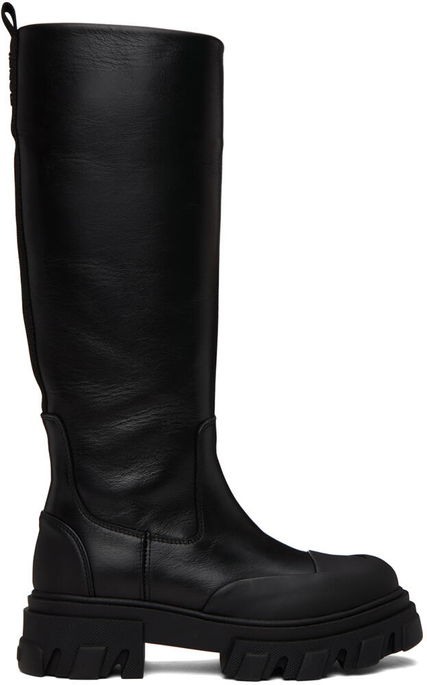 GANNI Black Cleated Tubular Boots Cover