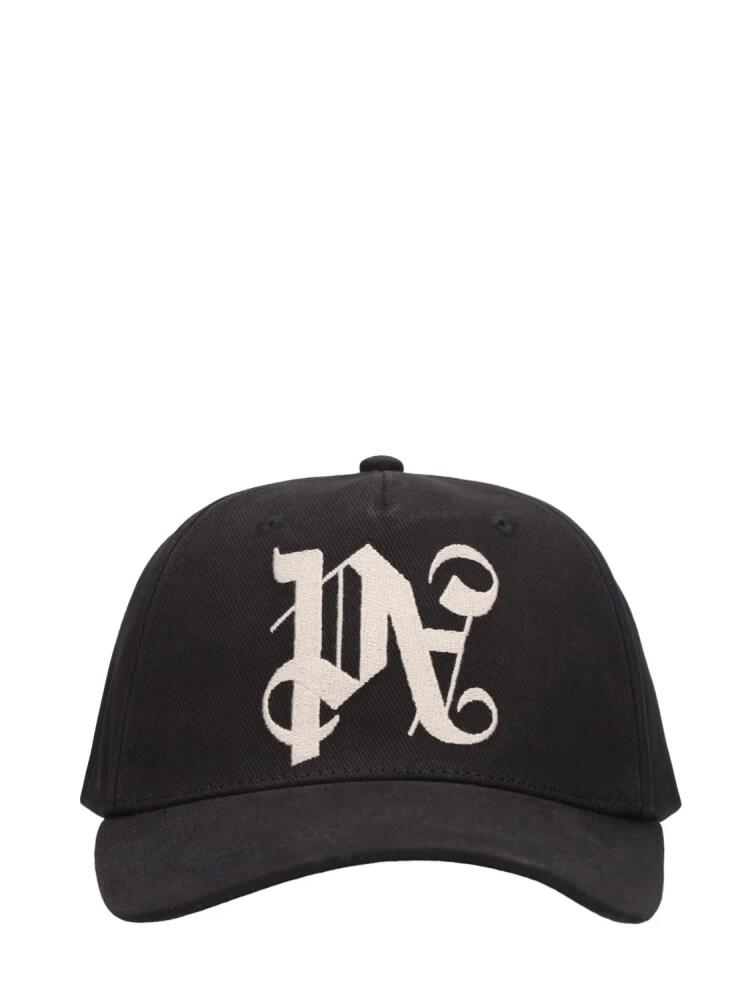 PALM ANGELS Monogram Cotton Baseball Cap Cover