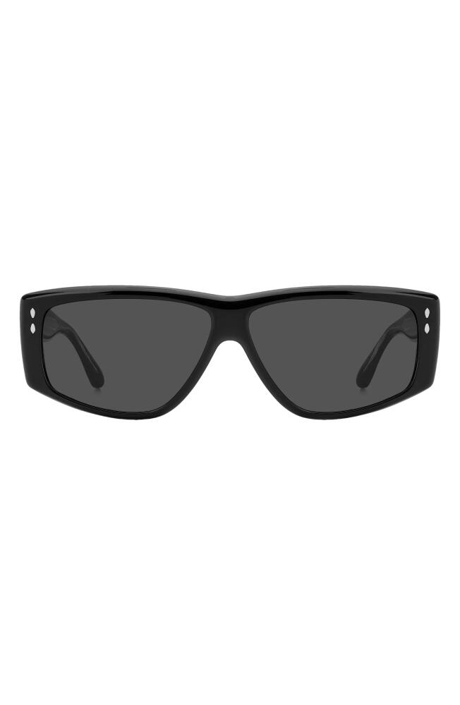 Isabel Marant 52mm Flat Top Sunglasses in Black Grey Cover