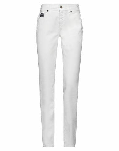 Versace Jeans Couture Woman Jeans Ivory Cotton, Elastane Cover