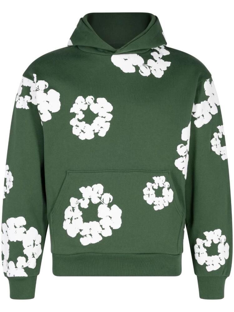 Denim Tears Cotton Wreath-print hoodie - Green Cover