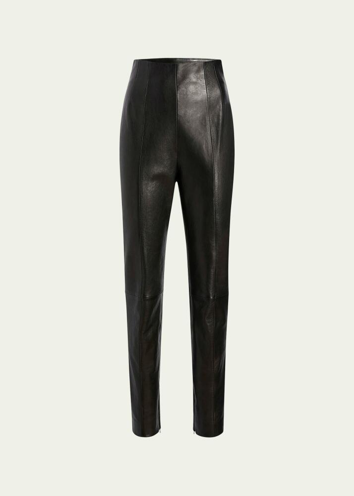 Khaite Lenn Skinny Leather Pants Cover