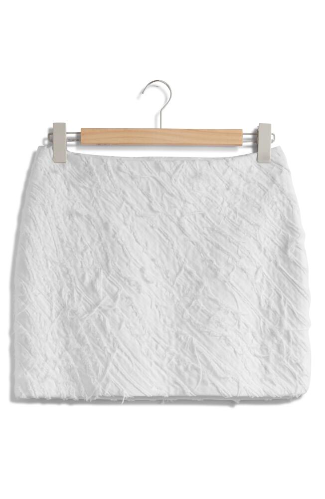 & Other Stories Cotton Miniskirt in White Light Cover