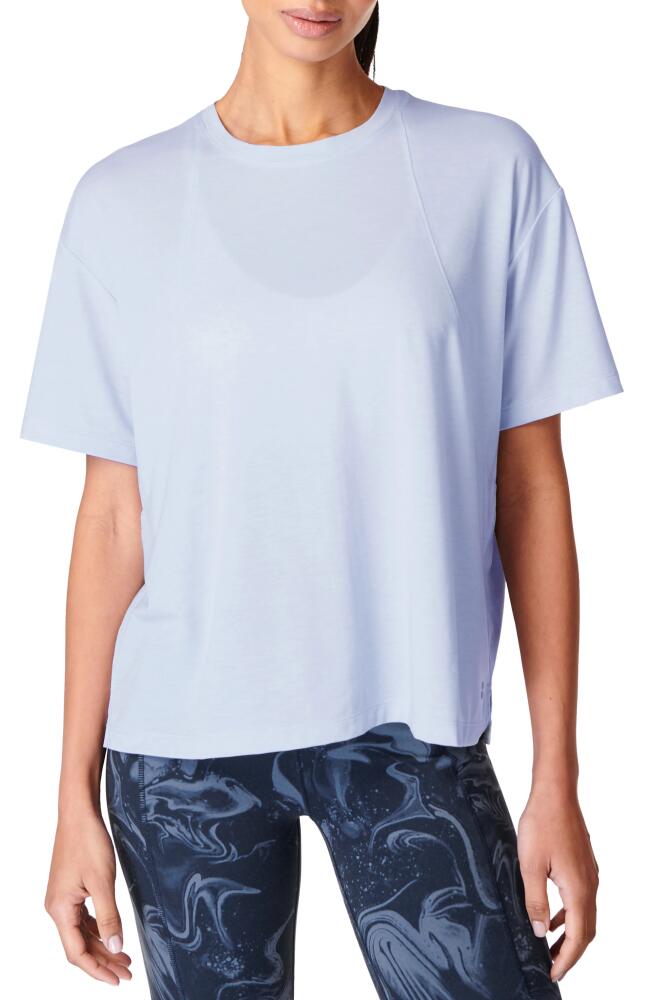 Sweaty Betty Relaxed Fit Draped T-Shirt in Salt Blue Cover