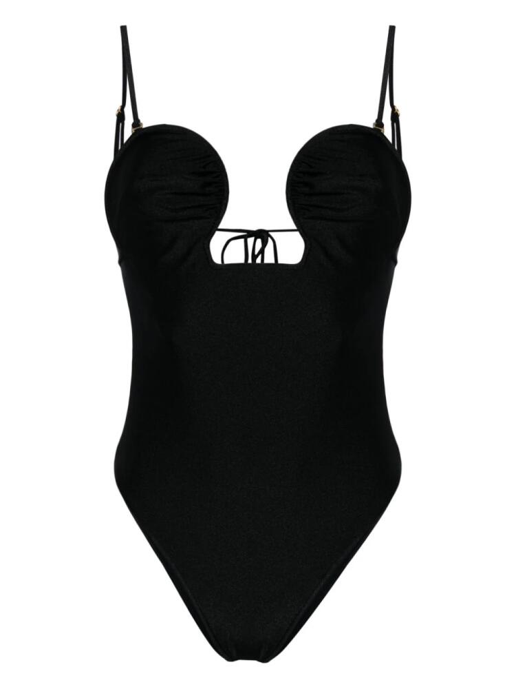 Cult Gaia Celia wired-neckline swimsuit - Black Cover