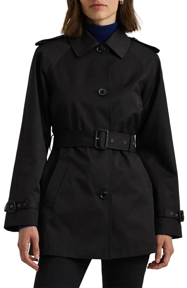 Lauren Ralph Lauren Belted Trench Coat in Black Cover