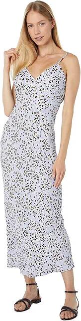 Lost + Wander Wild Thing Bias Midi Dress (Blue Leopard) Women's Dress Cover