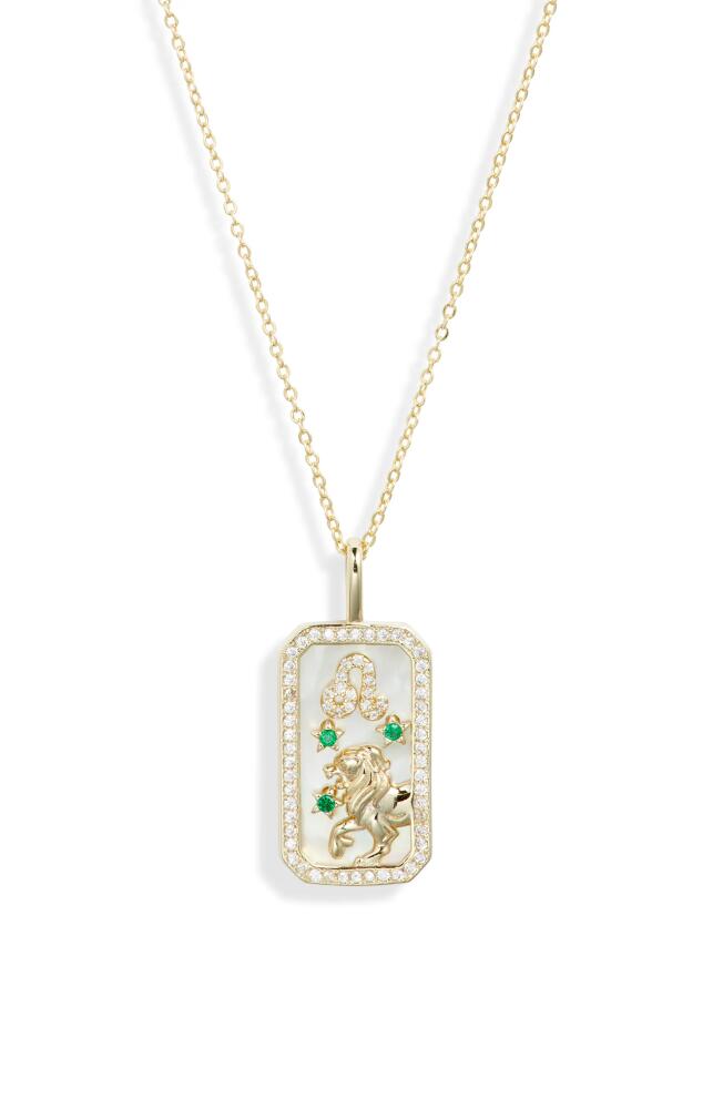 Melinda Maria Zodiac Pendant Necklace in Gold-Leo Cover