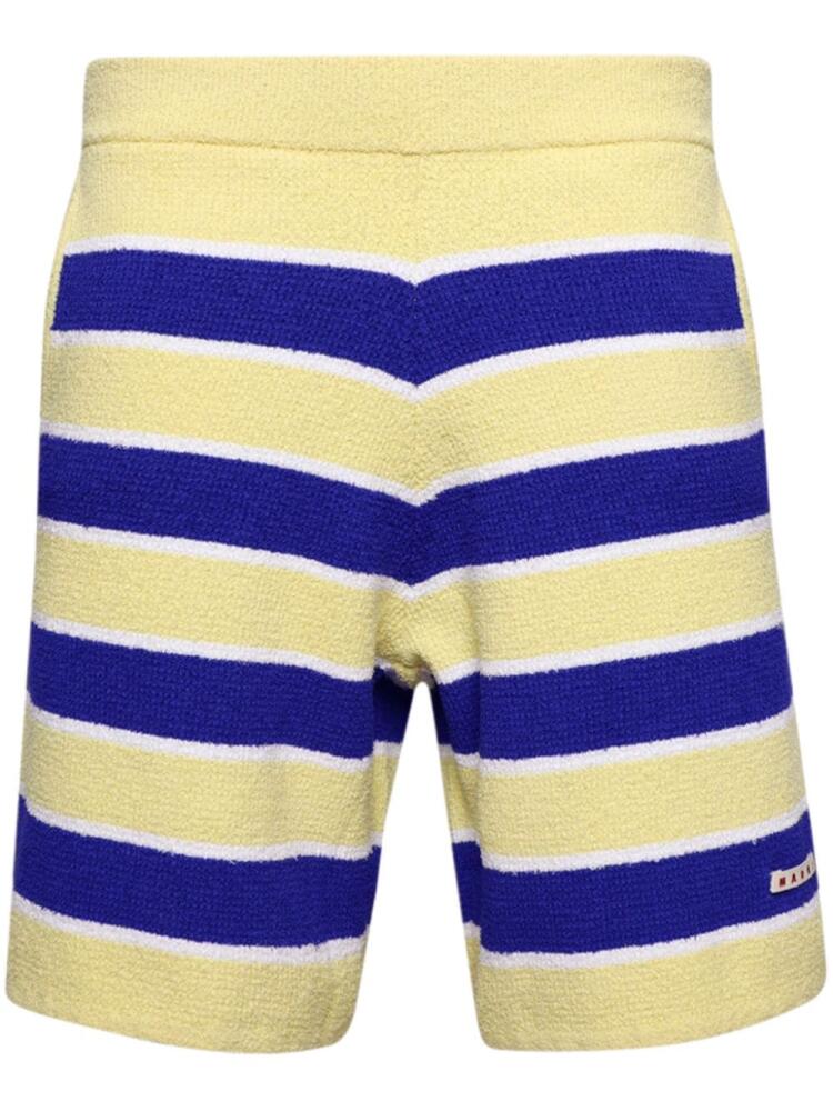 Marni striped terrycloth shorts - Yellow Cover