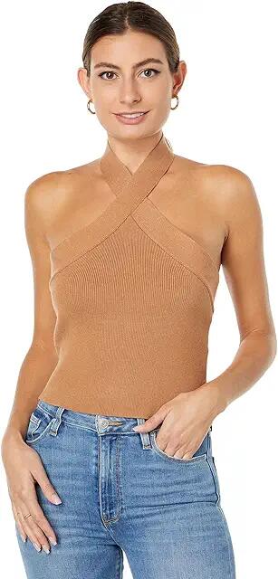 MONROW Supersoft Sweater Knit Halter (Doe) Women's Clothing Cover