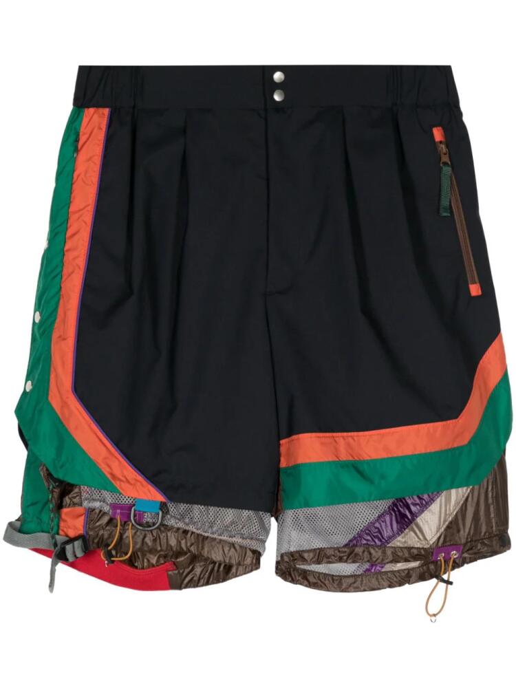 Kolor panelled colour-block shorts - Blue Cover