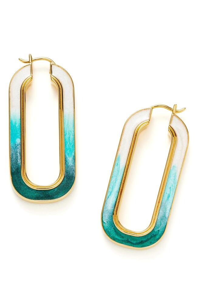 Missoma Enamel Haze Ombré Hoop Earrings in Gold Cover