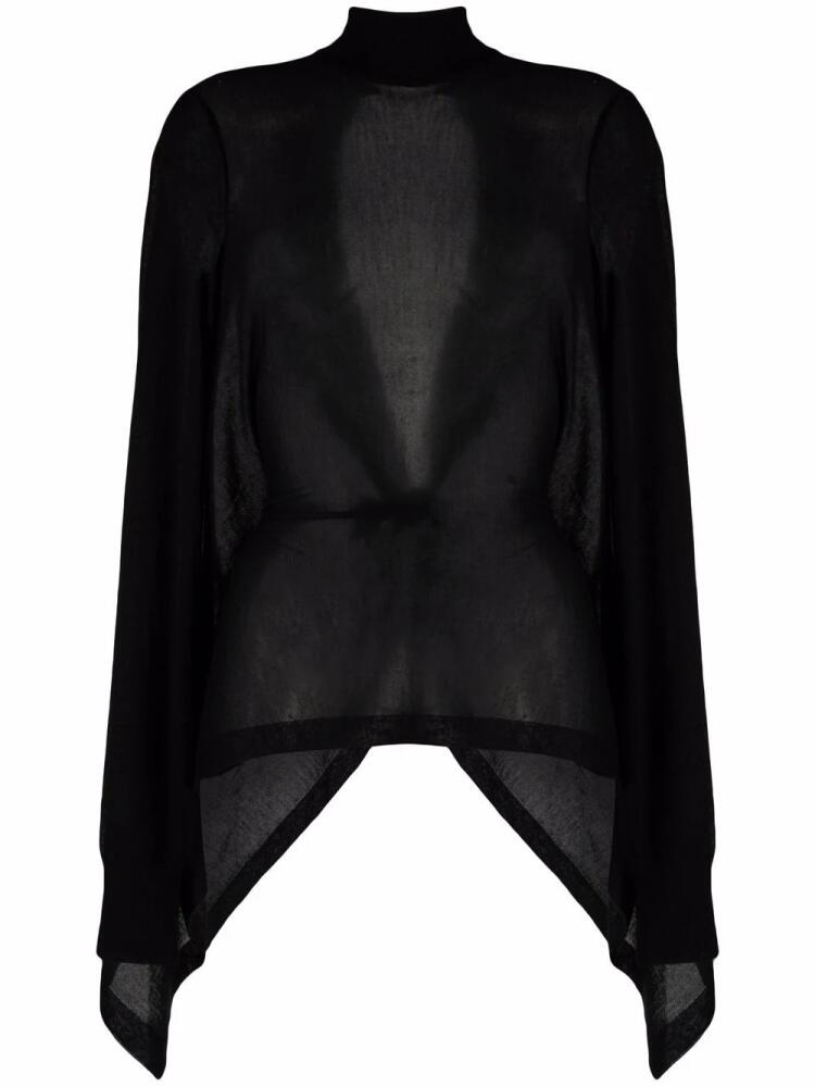 Ann Demeulemeester draped open-back jumper - Black Cover