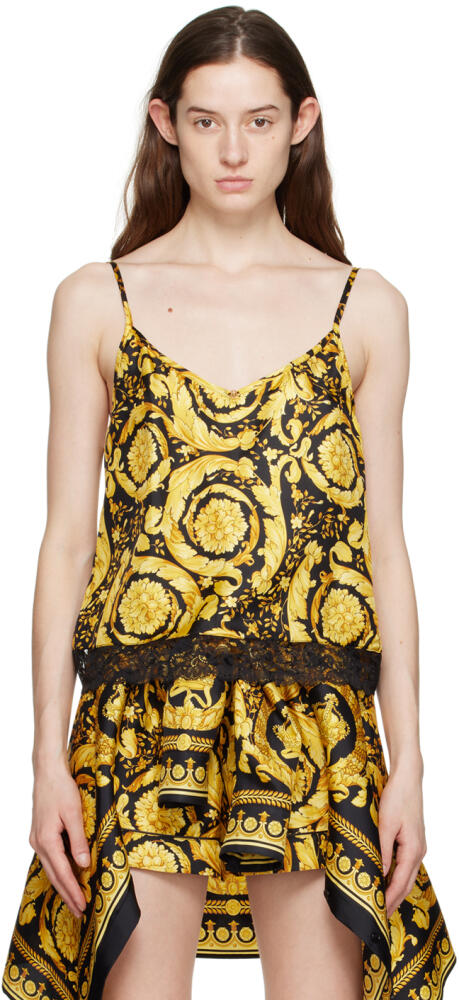 Versace Underwear Black Barocco Tank Top Cover